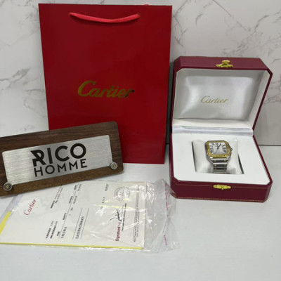 까르*에 산토스 옐로우골드 콤비 라지 47.5mm×39.8mm 1:1 최상급 (싱크 98.6%)