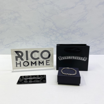 크롬HA츠 이서진 페이퍼체인 팔찌 (순은 s925)