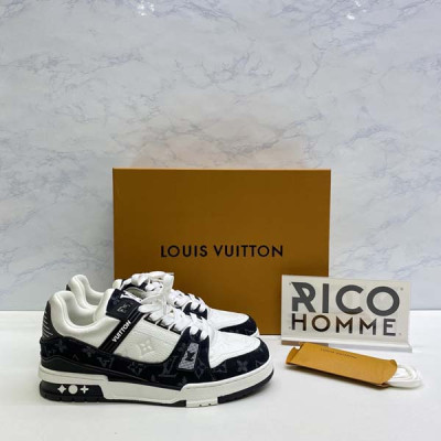 루이B통 LV 트레이너 스니커즈 데님 블랙