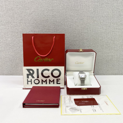 까르*에 산토스 스틸 미디움 [유*인 착용] 41.9mm×35.1mm 1:1 최상급 (싱크 98.6%)