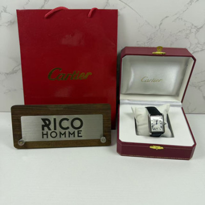 까르*에 탱크 머스트 스틸 가죽스트랩 엑스트라라지 41mm×31mm 1:1 최상급 (싱크 97.6%)