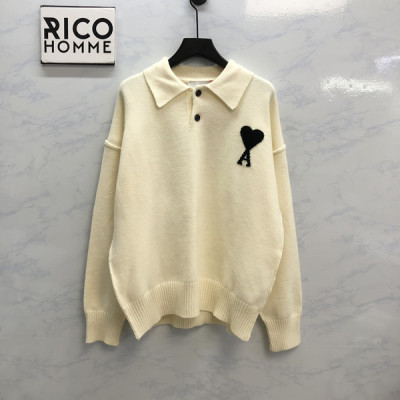 A미 블랙하트 드 꾀흐 폴로 메리노 니트 (PREMIUM)