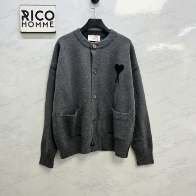 A미 블랙하트 드 꾀흐 폴로 메리노 니트 가디건 (PREMIUM)