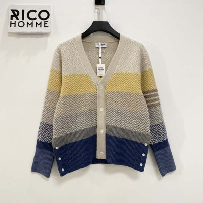 톰*라운 멀티컬러 헤링본 스트라이프 클래식 가디건 (PREMIUM)