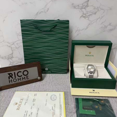 롤*스 오이스터 퍼페츄얼 실버 다이얼 36mm 1:1 최상급 (싱크 99.8%)