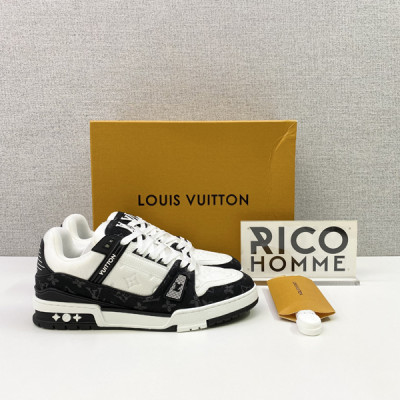 루이B통 LV 트레이너 스니커즈 데님 블랙