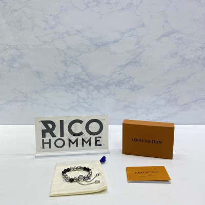 루이B통 MONOGRAM BEADS 블랙원석 팔찌 20cm