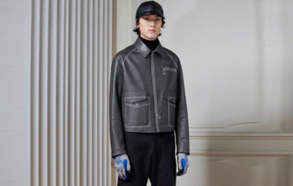 남녀공용 루이B통 스티치 레더자켓