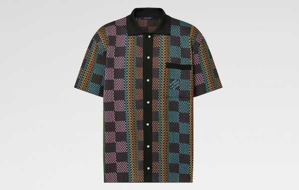 루이B통 오가닉 다미에 자카드 니트 카라 셋업 (PREMIUM)