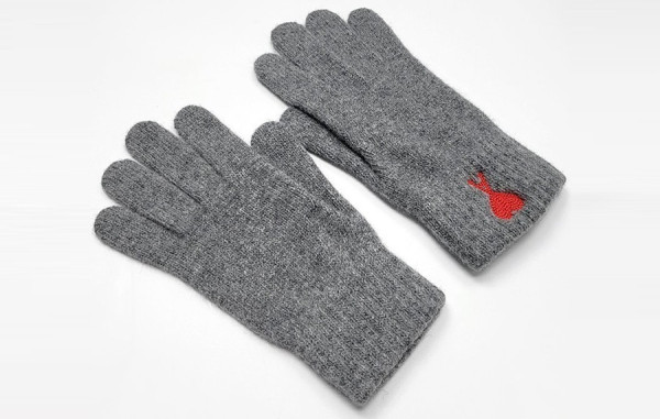 A미 울 레드 하트 장갑 (2color)