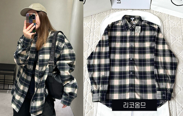 로E베 애너그램 플란넬 체크 오버 셔츠 (1:1 HIGH PREMIUM)