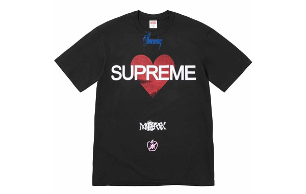 남녀공용 슈프림 어나운싱 반팔 티셔츠