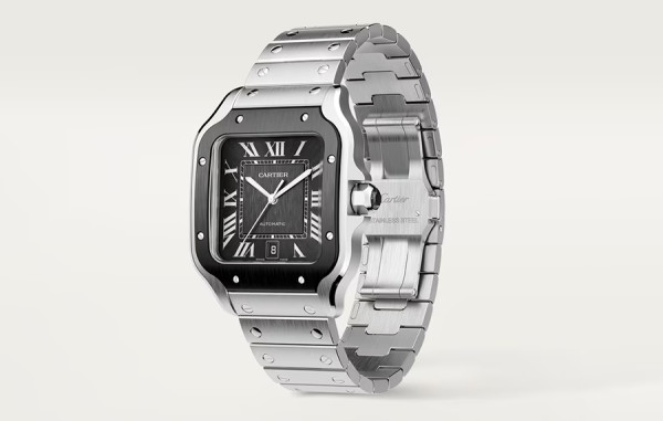 까르*에 산토스 블랙 스틸 콤비 라지 47.5mm×39.8mm 1:1 최상급 (싱크 98.6%)