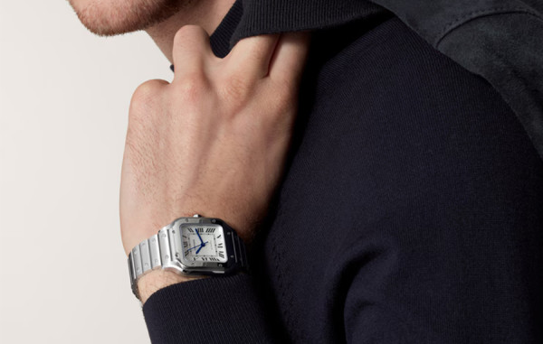 까르*에 산토스 스틸 미디움 [유*인 착용] 41.9mm×35.1mm 1:1 최상급 (싱크 98.6%)