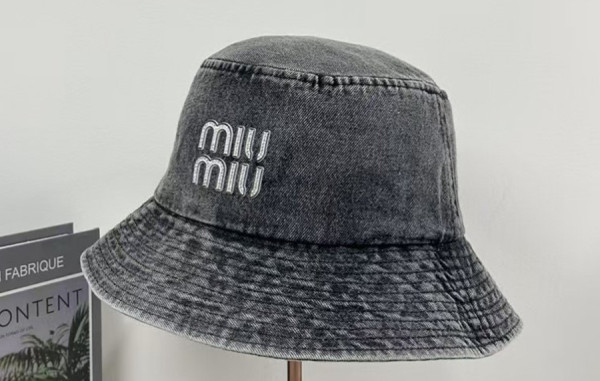 미*미* 데님 로고 버킷햇