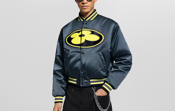 남녀공용 루이B통 LV 플라워 베이스볼 블루종 자켓 (PREMIUM)