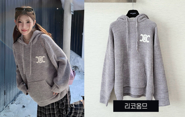 CEL*NE 트리옹프 후드 니트 스웨터 (1:1 HIGH PREMIUM) 