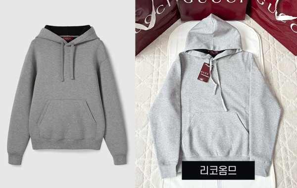 9찌 더블 비스코스 멜란지 후드티셔츠 (1:1 HIGH PREMIUM)