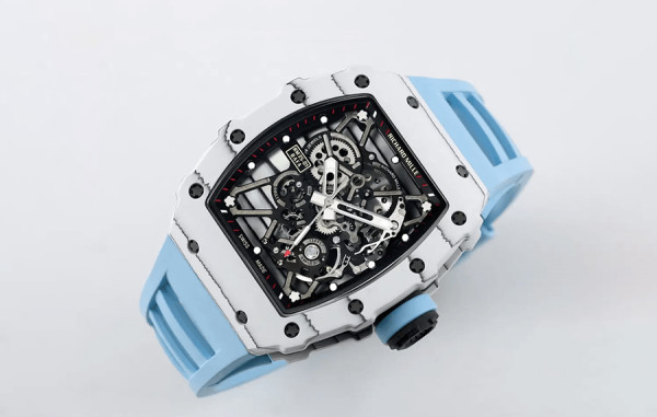 리차*밀 RM35-01 라파엘 나달 NTPT 카본(화이트) 블루 러버밴드 42mm×50mm 1:1 최상급 (싱크 99.8%)