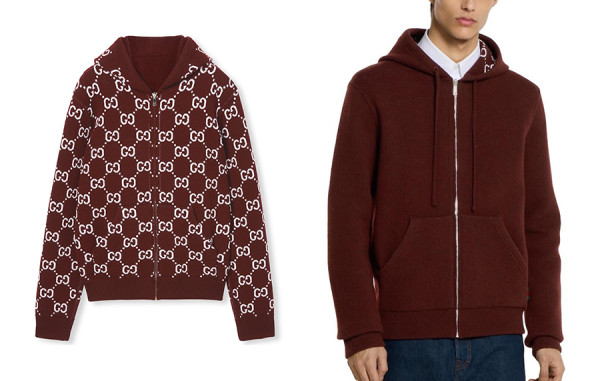 남녀공용 9찌 GG 자카드 리버시블 울 후드집업 (PREMIUM)