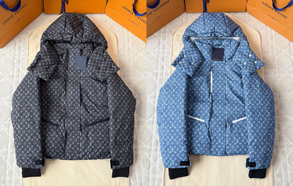 루이B통 우먼 모노그램 데님 테크니컬 스키 패딩 (1:1 HIGH PREMIUM)